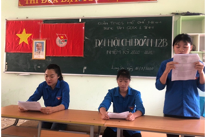 Đại hội Chi đoàn học sinh Trung tâm GDTX 1 Tỉnh nhiệm kỳ 2020 - 2021